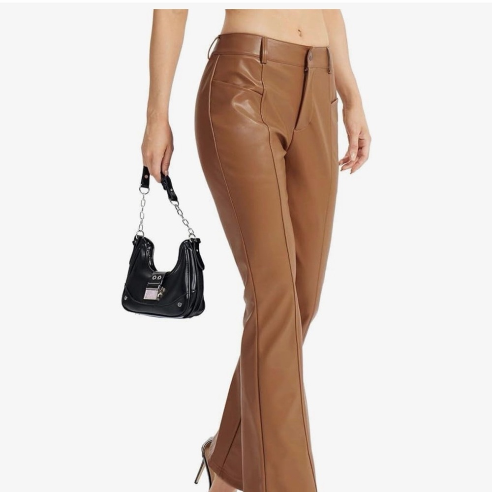 Elegant Tan Boot Cut Women's Pants